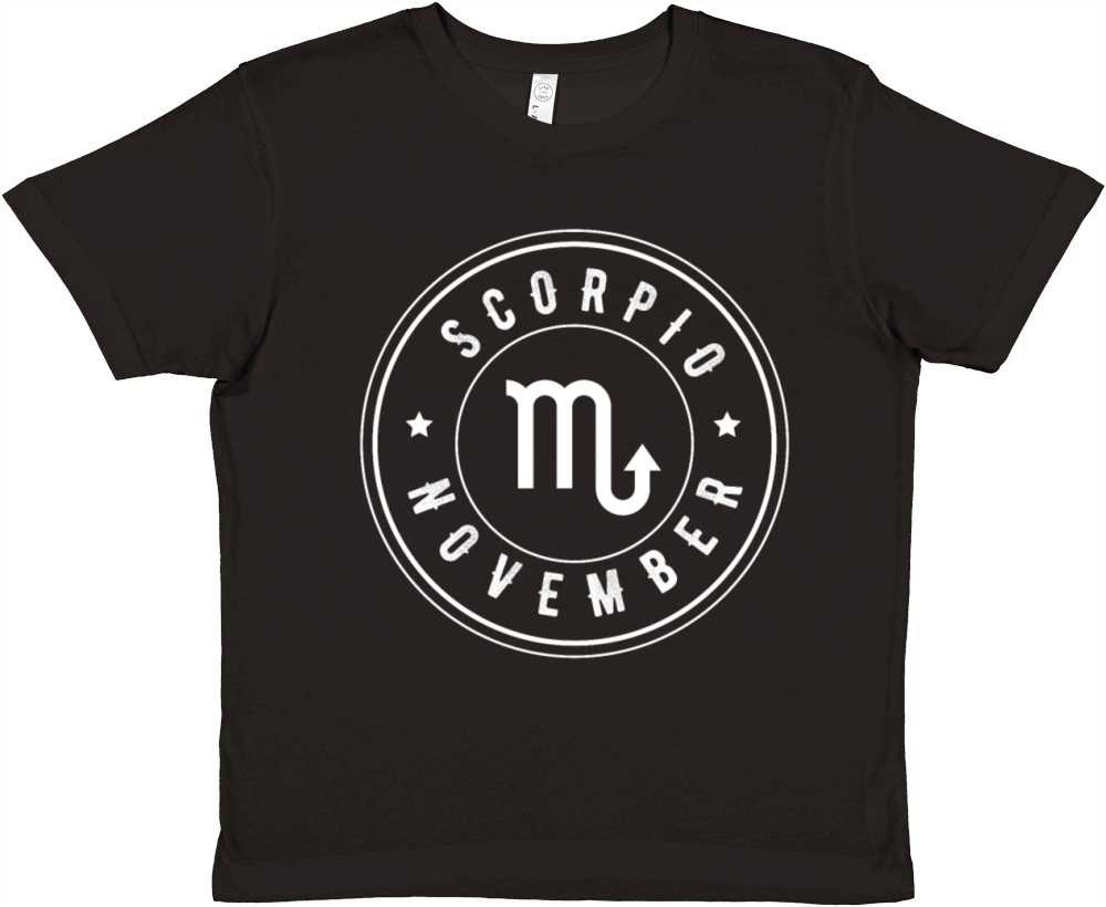 Scorpio Birthday Girl November October Premium Kids Crewneck T-shirt