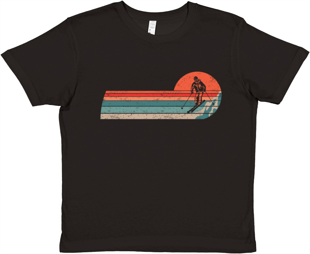 Ski Vintage Skiing Skiers Skier Premium Kids Crewneck T-shirt