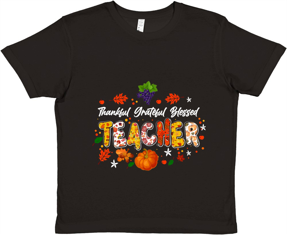 thankful grateful blessed teacher Premium Kids Crewneck T-shirt