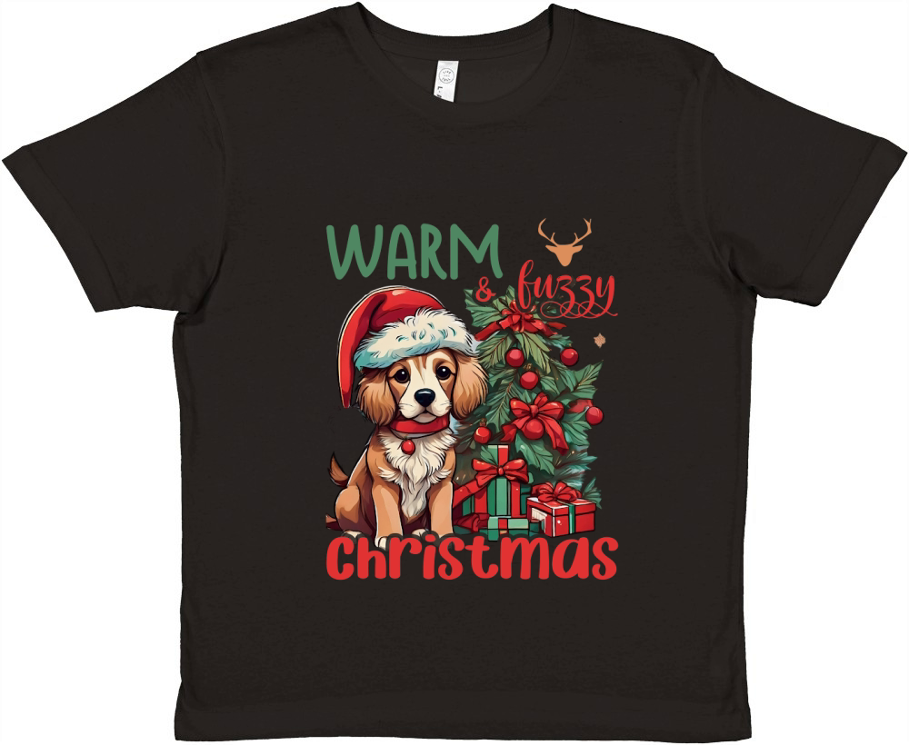 Warm & fuzzy christmas Dog 1 Premium Kids Crewneck T-shirt