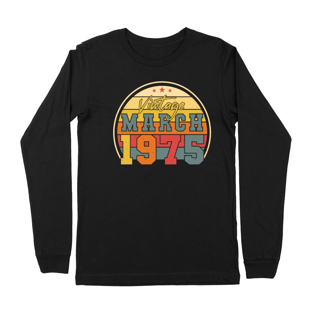 1975 In March Vintage Funny Premium Long Sleeve