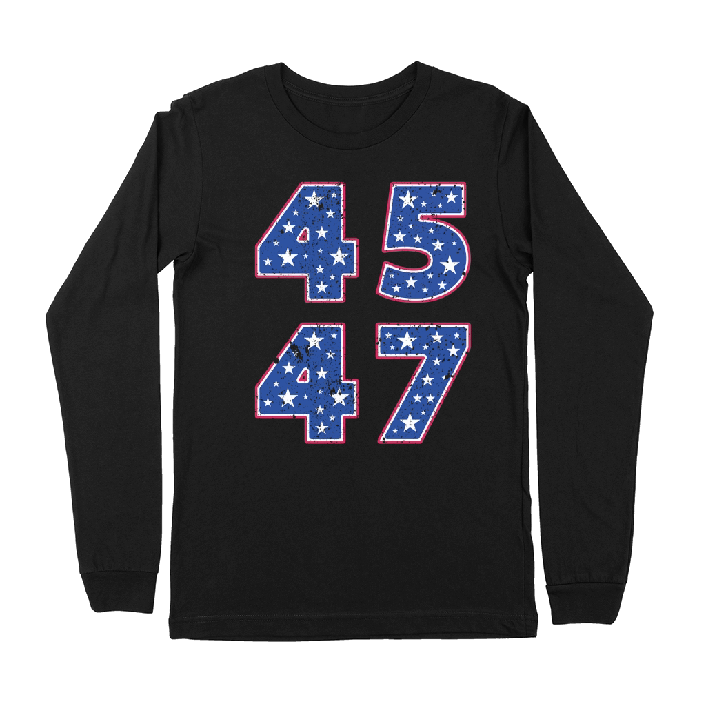 45 47 Trump 2024 American 04 Premium Long Sleeve