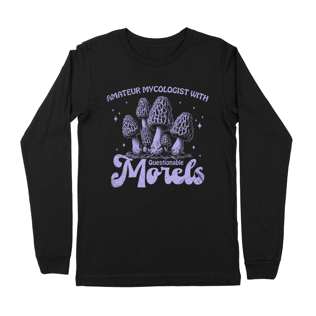 Amateur Mycologist with Morels D Violet GR Premium Long Sleeve