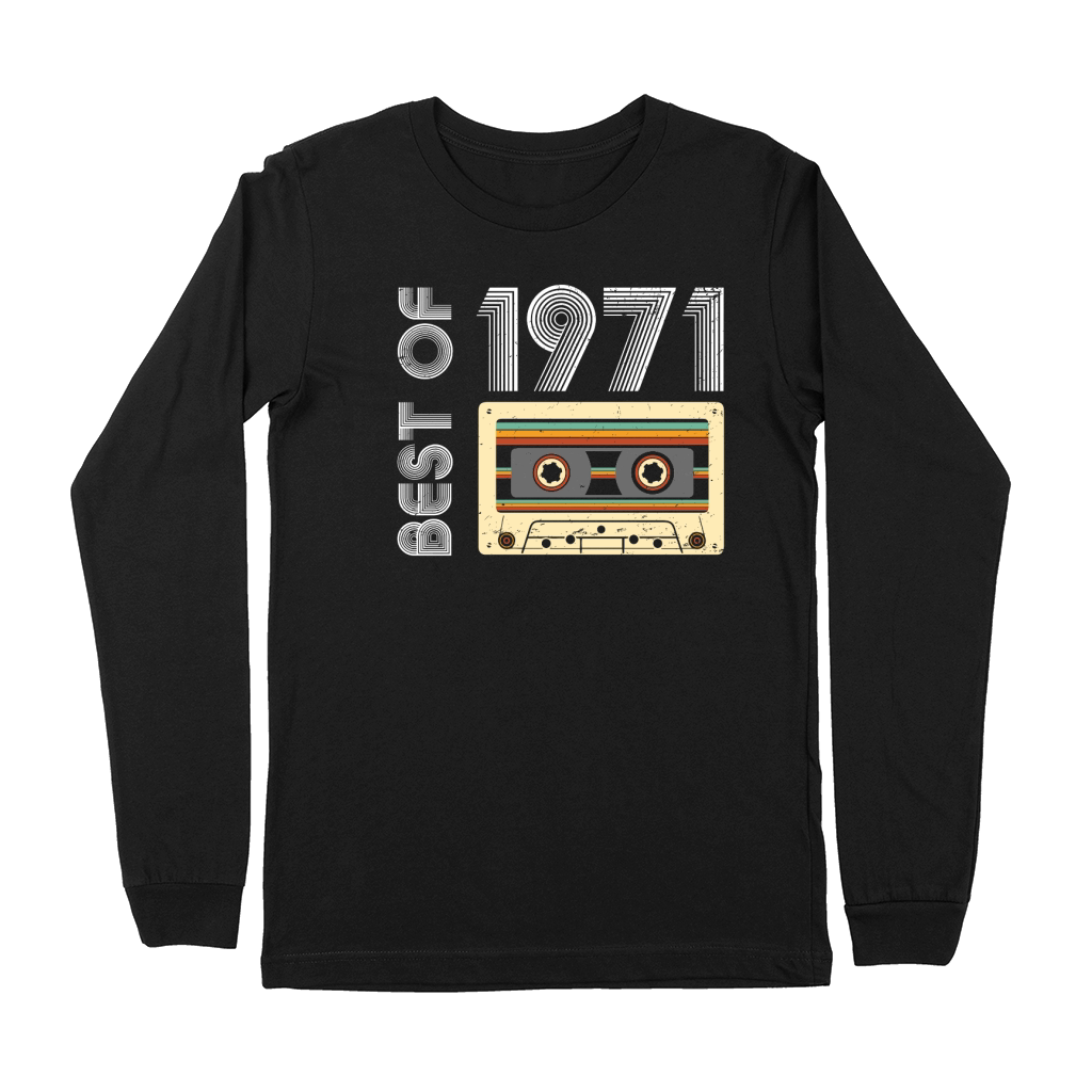 Best of 1971 Birthday T Shirt Design (2) Premium Long Sleeve