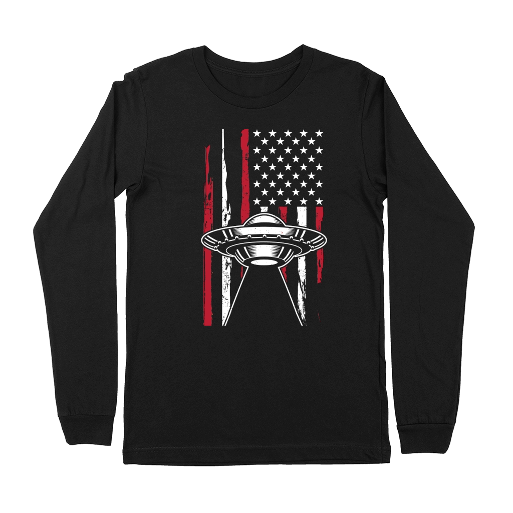 Vintage UFO Alien Flag usa Premium Long Sleeve