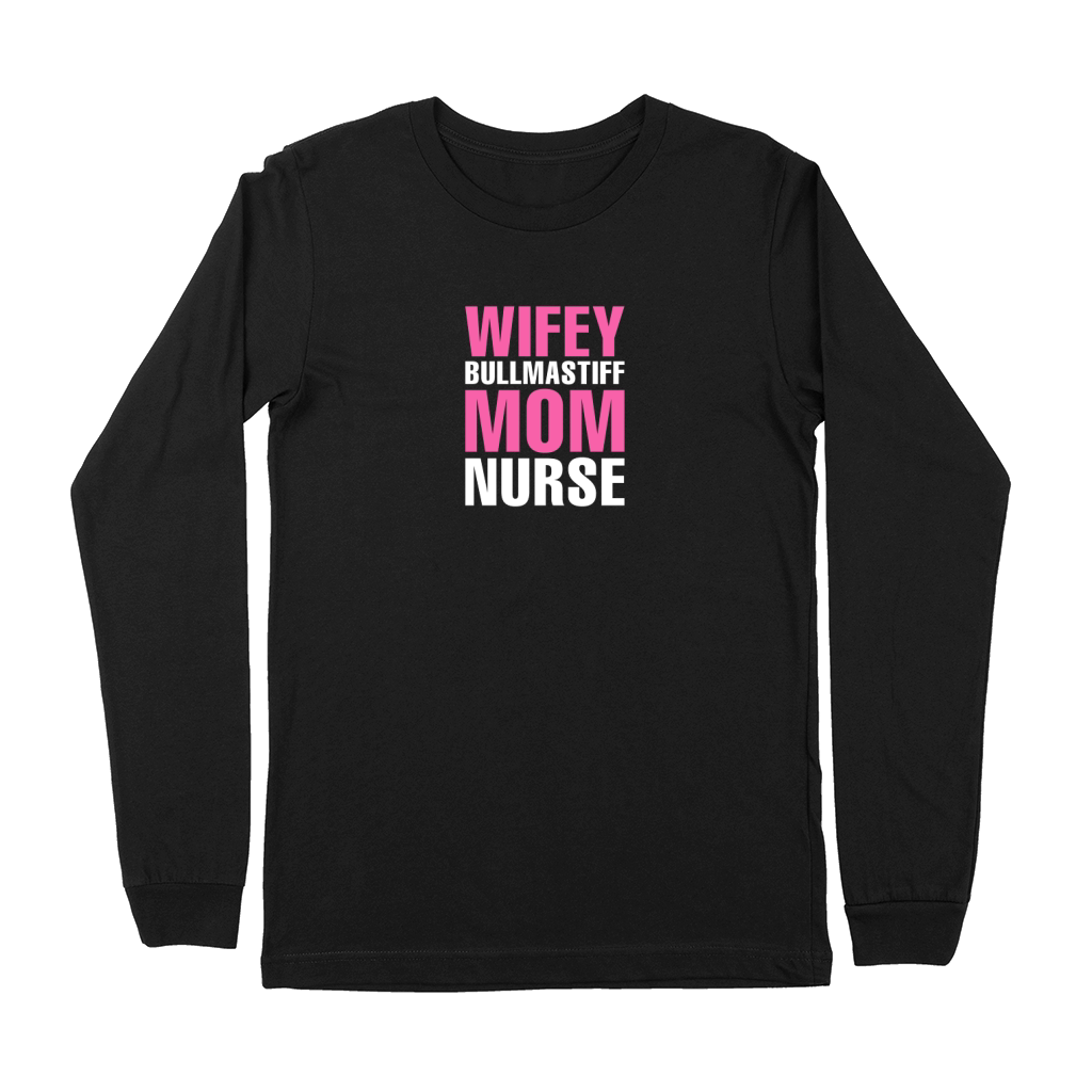 Wiffy Bullmastiff Mom Nurse Premium Long Sleeve