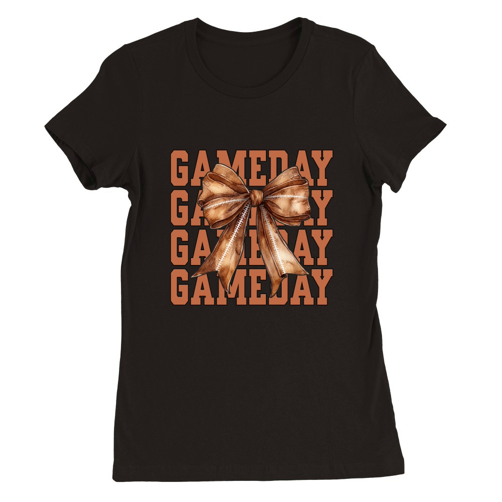 Game Day Coquette Football 7 Premium Womens Crewneck T-shirt