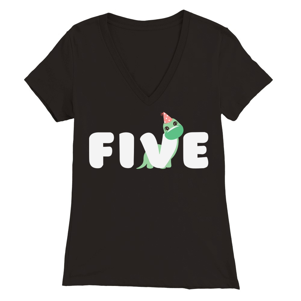 five birthday Premium Womens V-Neck T-shirt