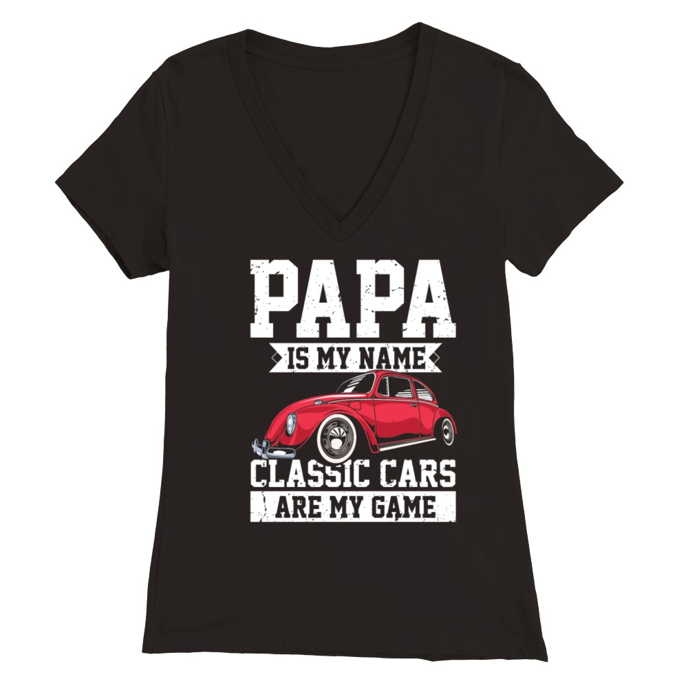 Hilarious Vintage Automobiles Classical Premium Womens V-Neck T-shirt
