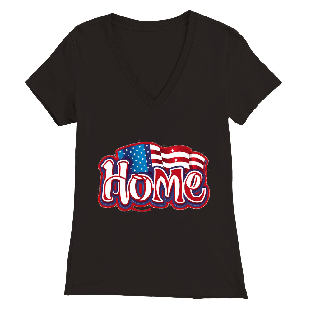 Home Premium Womens V-Neck T-shirt