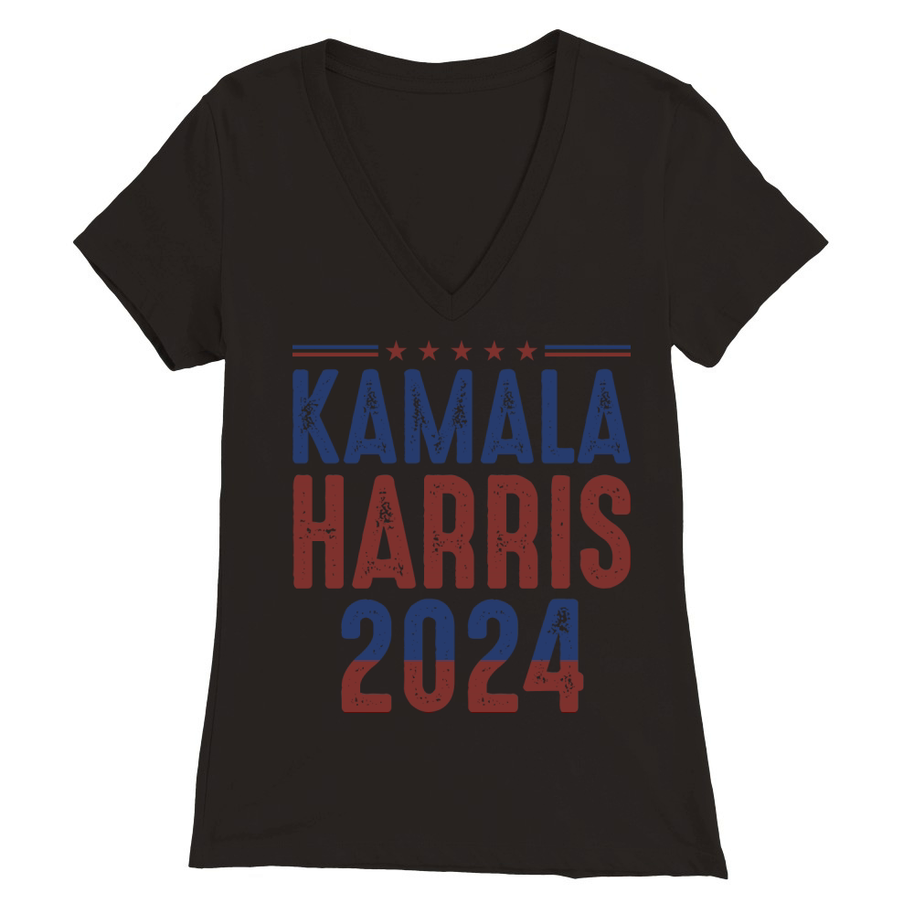 Kamala Harris 2024 02 Premium Womens V-Neck T-shirt