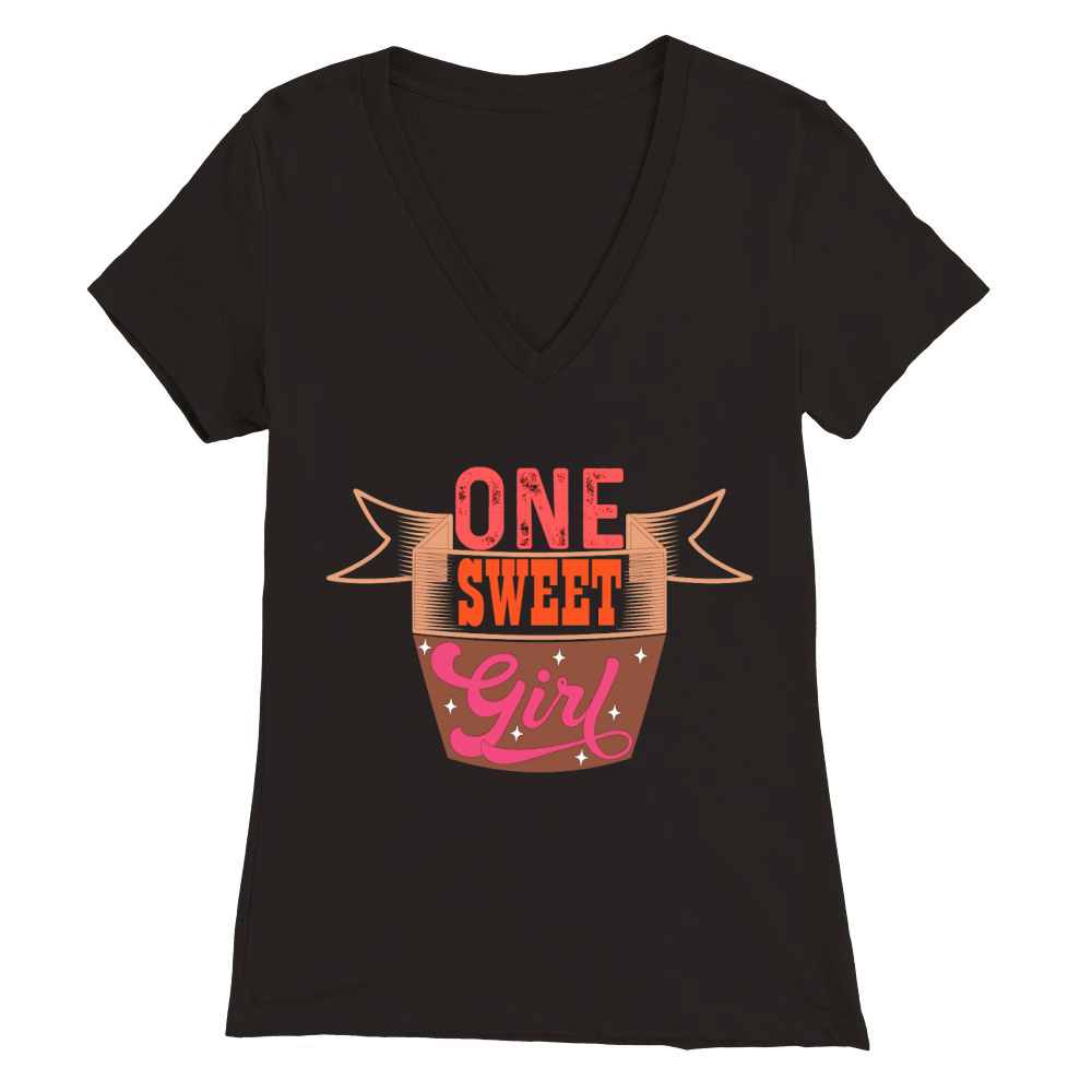 One sweet girl Premium Womens V-Neck T-shirt