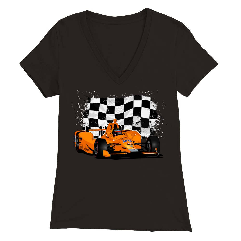Race car Premium Womens V-Neck T-shirt