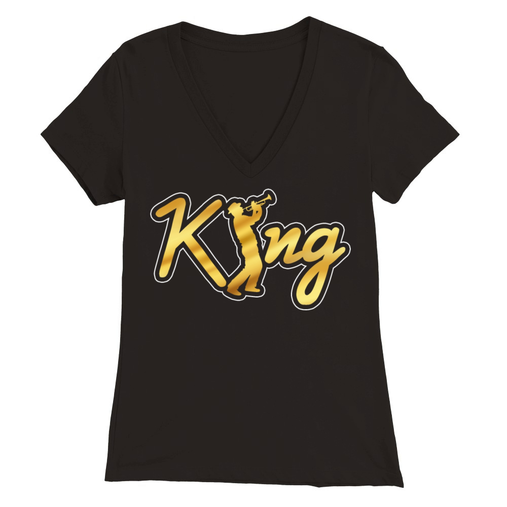 Trumpet Trumpet Player Gift Trumpet Lover Gift Fun Premium Womens V-Neck T-shirt