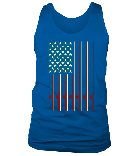 American Flag Fishing Rod Fishing Lover Tank Top Unisex