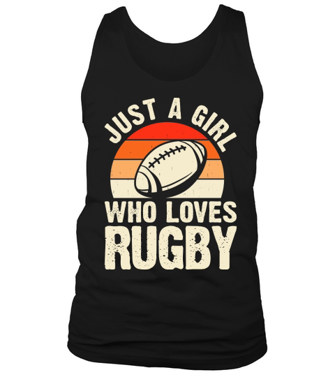 Vintage Rugby Player just a girl who loves rugby Tank Top Unisex