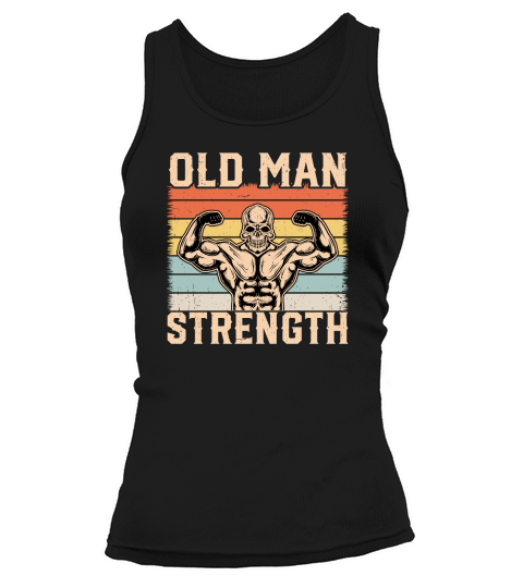 Gym Retro Vintage old man strength Tank top Woman
