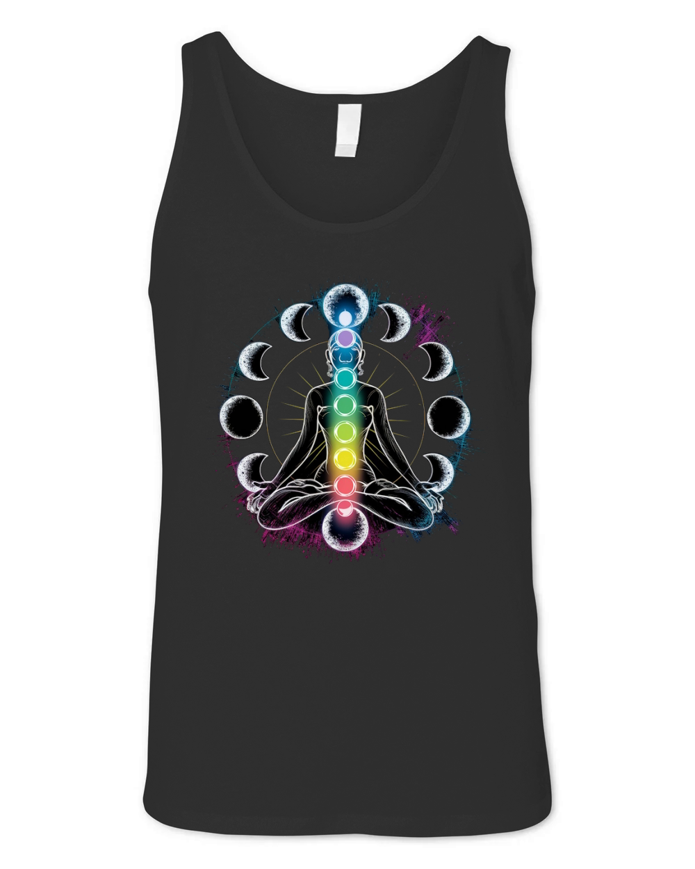 Chakra Phases Moon Yoga Sublimation Unisex Jersey Tank