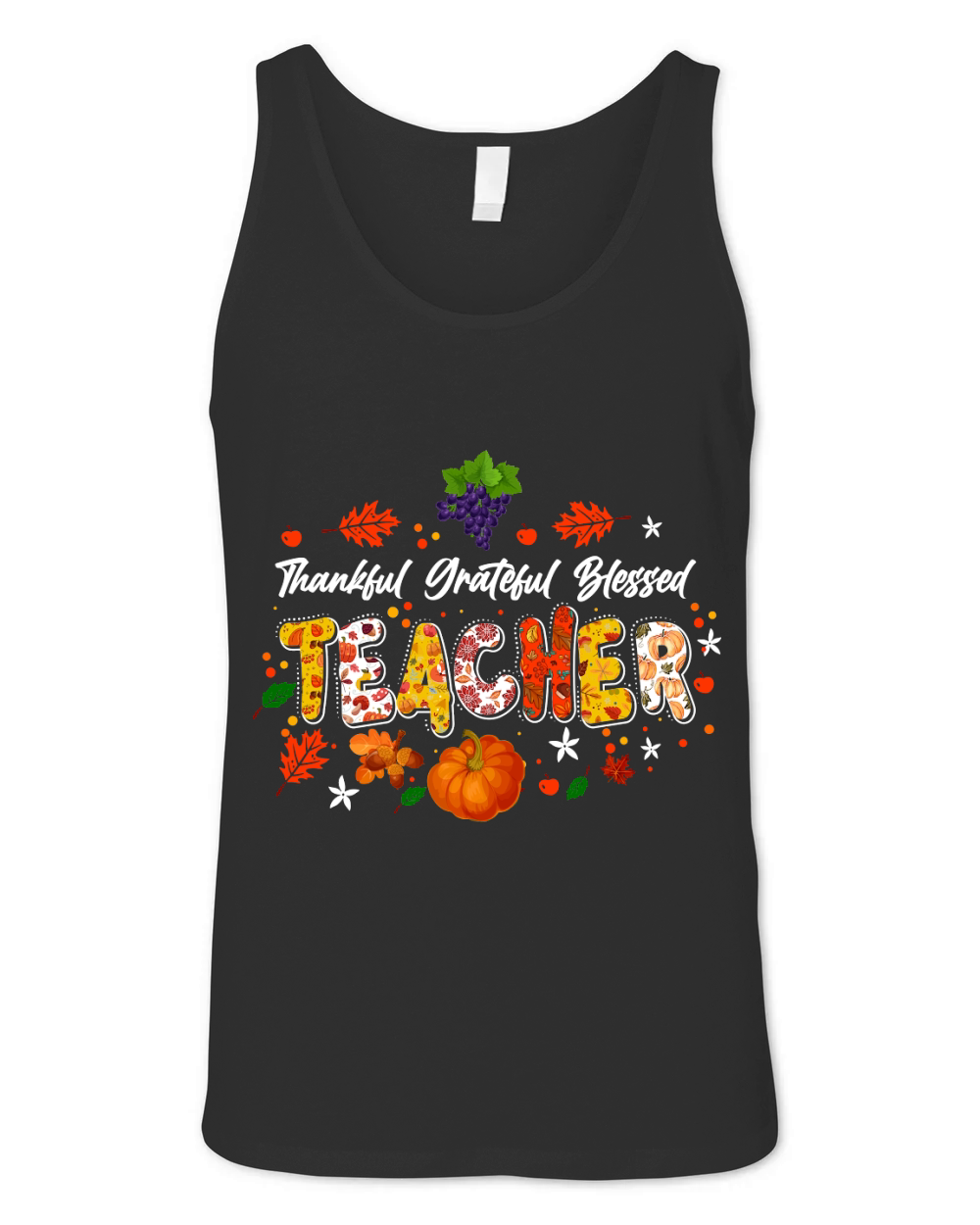 thankful grateful blessed teacher Unisex Jersey Tank