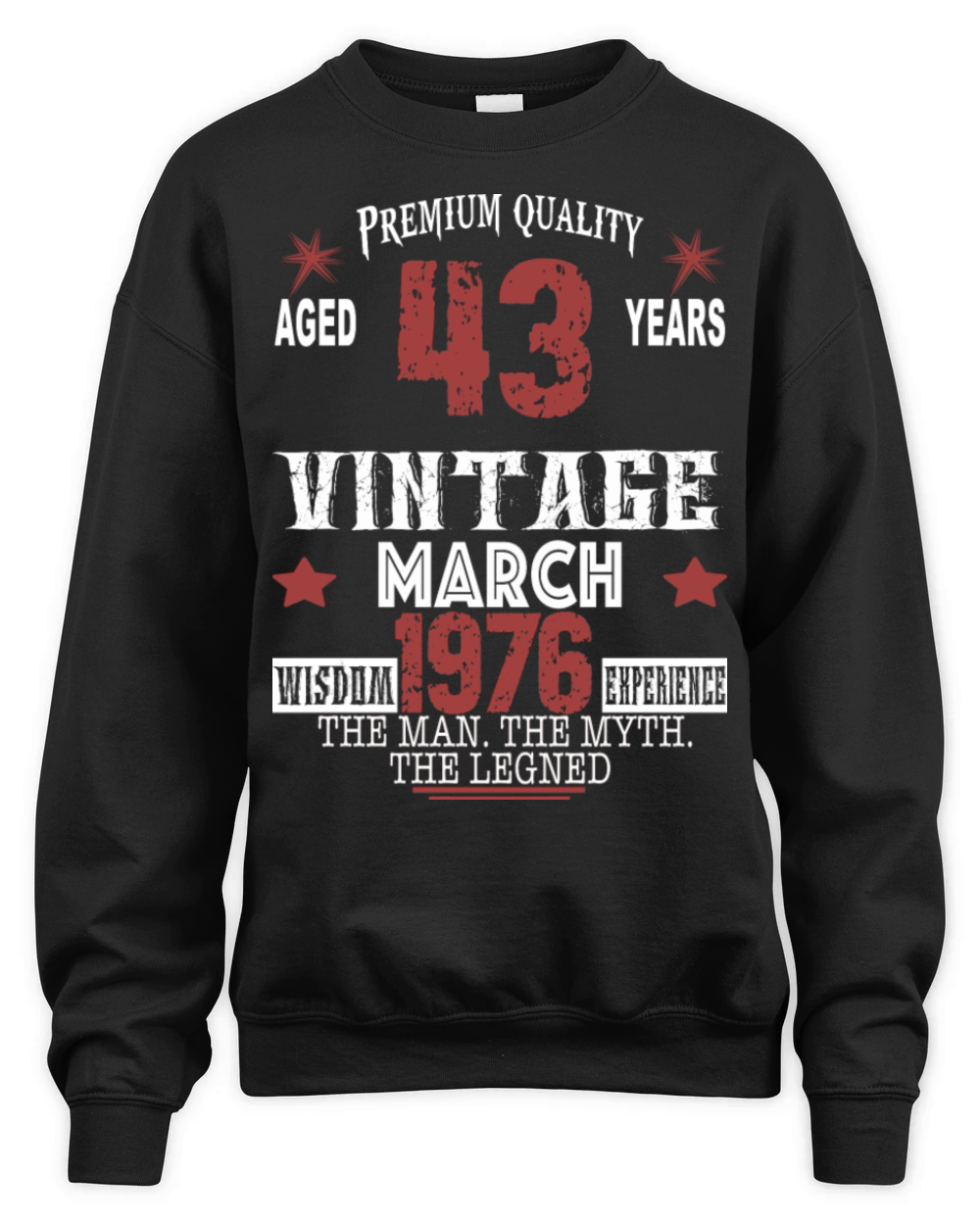 are born in march 1976 Unisex Premium Crewneck Sweatshirt