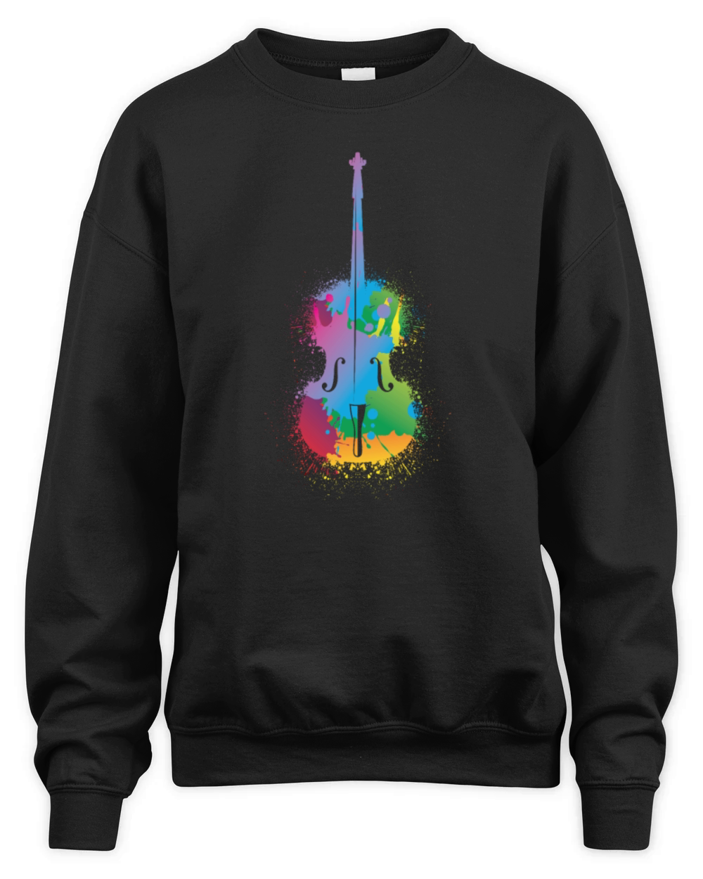 Colorful Cello Retro Music Lover Cellist Unisex Premium Crewneck Sweatshirt