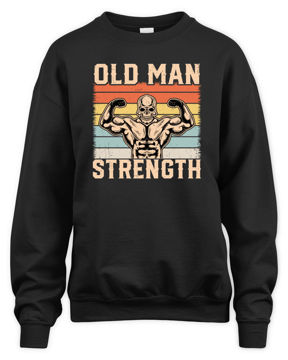 Gym Retro Vintage old man strength Unisex Premium Crewneck Sweatshirt