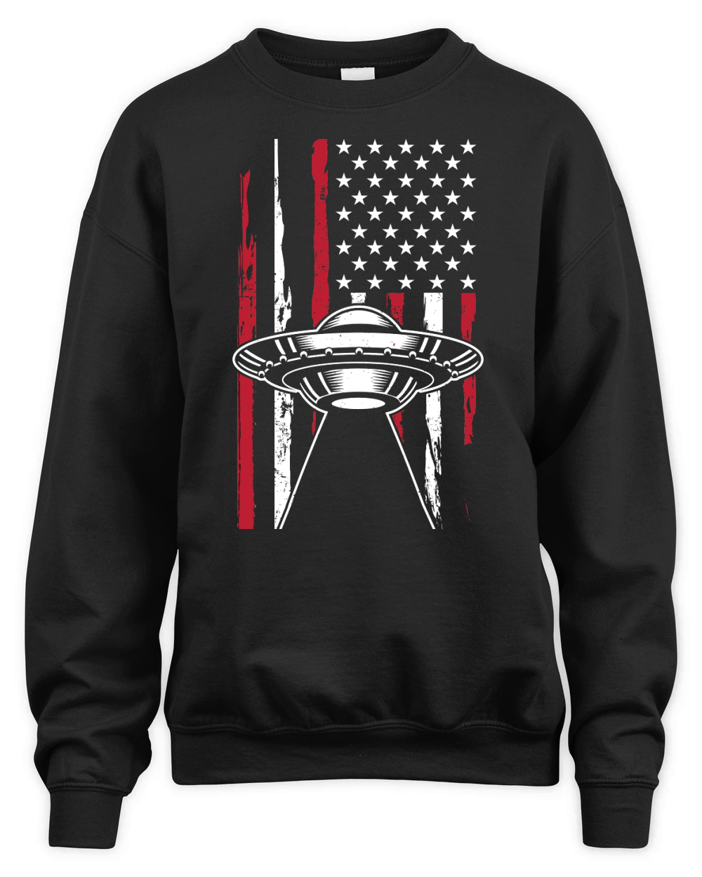 Vintage UFO Alien Flag usa Unisex Premium Crewneck Sweatshirt