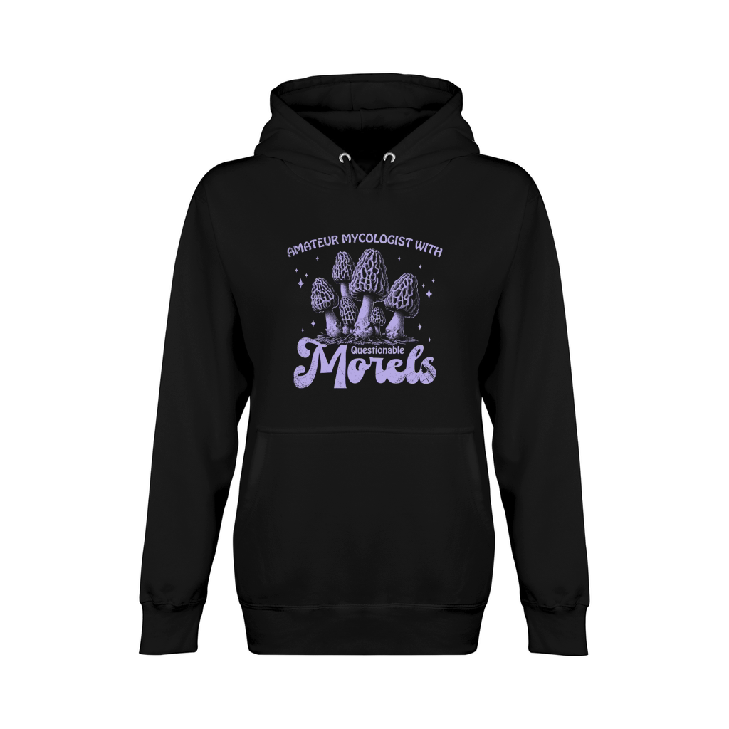 Amateur Mycologist with Morels D Violet GR Unisex Premium Pullover Hoodie