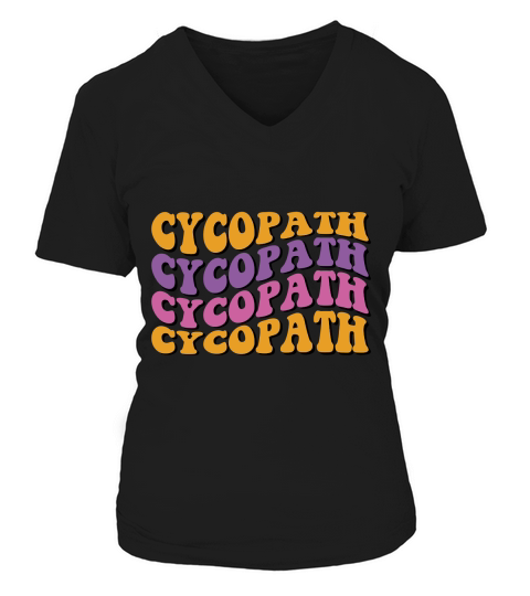 Cycopath Retro Groovy Vintage V-neck T-Shirt Woman