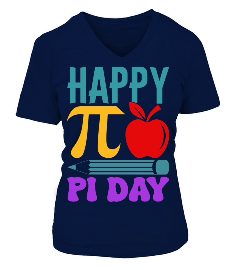 Happy Pi Day V-neck T-Shirt Woman