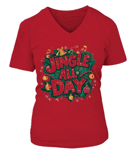 Jingle All Day V-neck T-Shirt Woman
