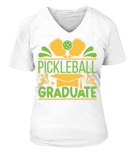 Pickleball Graduate 07 V-neck T-Shirt Woman