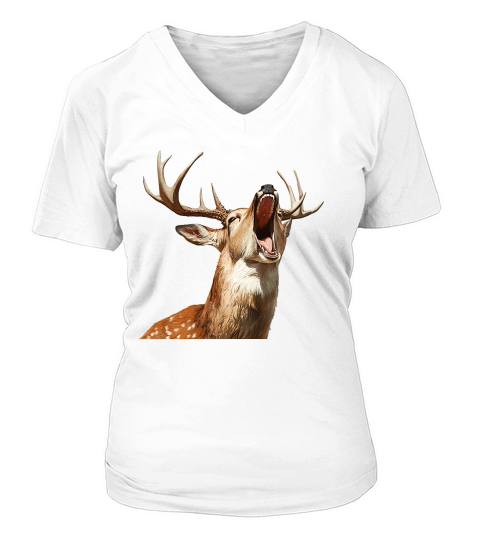 Three Deer 04 V-neck T-Shirt Woman