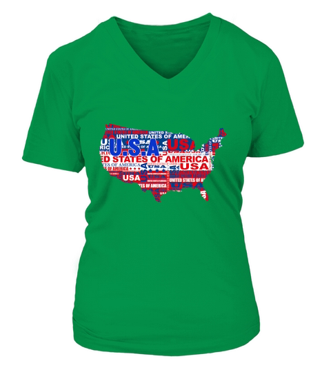 U.S.A america V-neck T-Shirt Woman