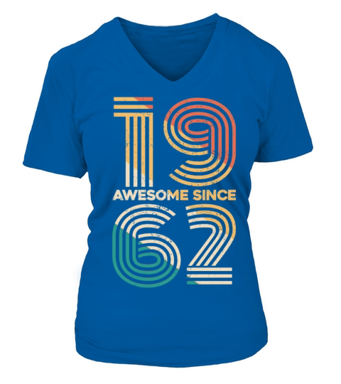 Vintage 1962 - 60 years old - 60th birthday gift V-neck T-Shirt Woman