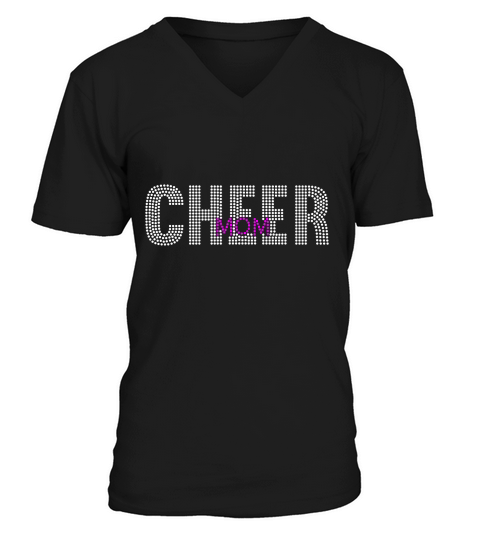 Cheer Mom (2) V-Neck T-shirt