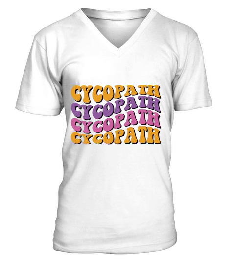 Cycopath Retro Groovy Vintage V-Neck T-shirt