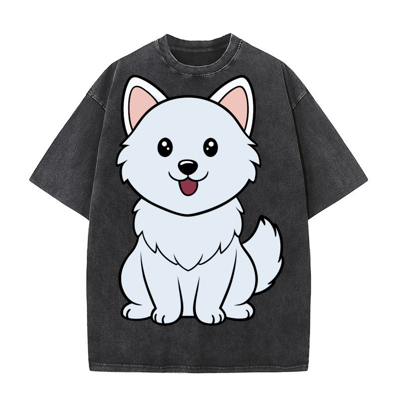 American Eskimo Dog 02 Washed T-Shirt