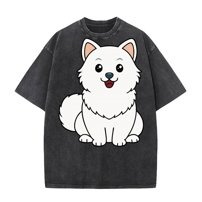 American Eskimo Dog 03 Washed T-Shirt