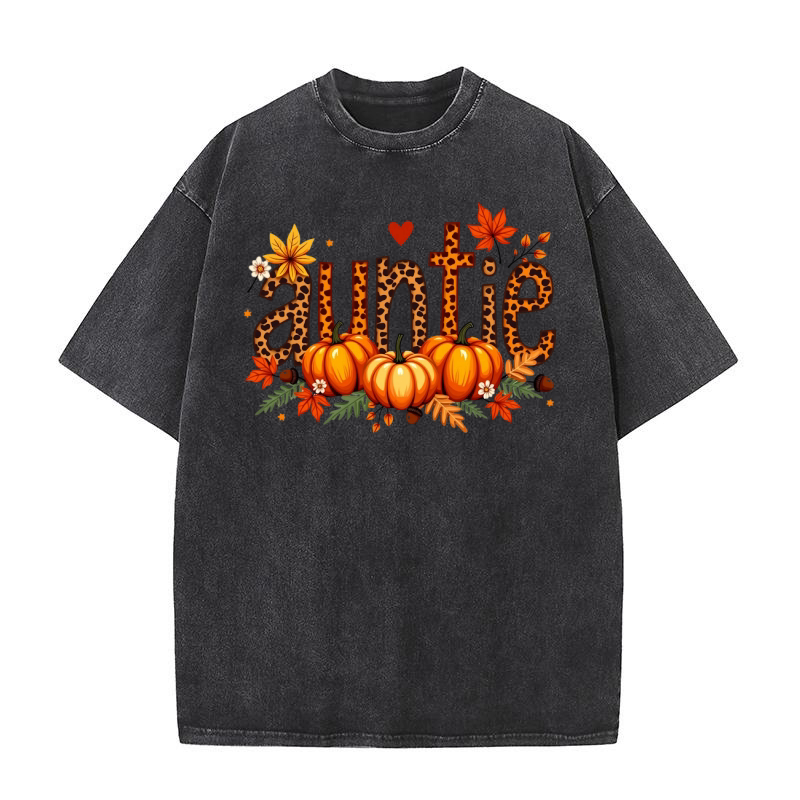 Auntie Leopard 1 Washed T-Shirt