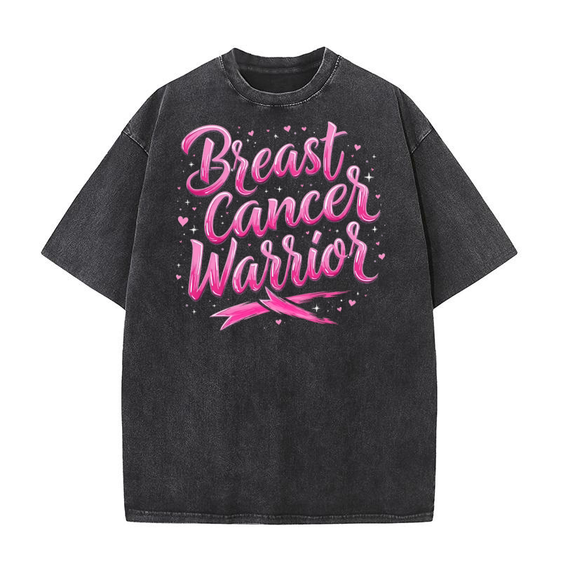 Breast Cancer Warrior Washed T-Shirt