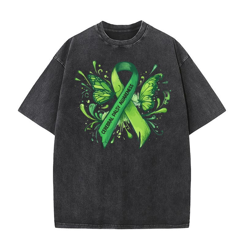 cerebral palsy butterfly 02 Washed T-Shirt