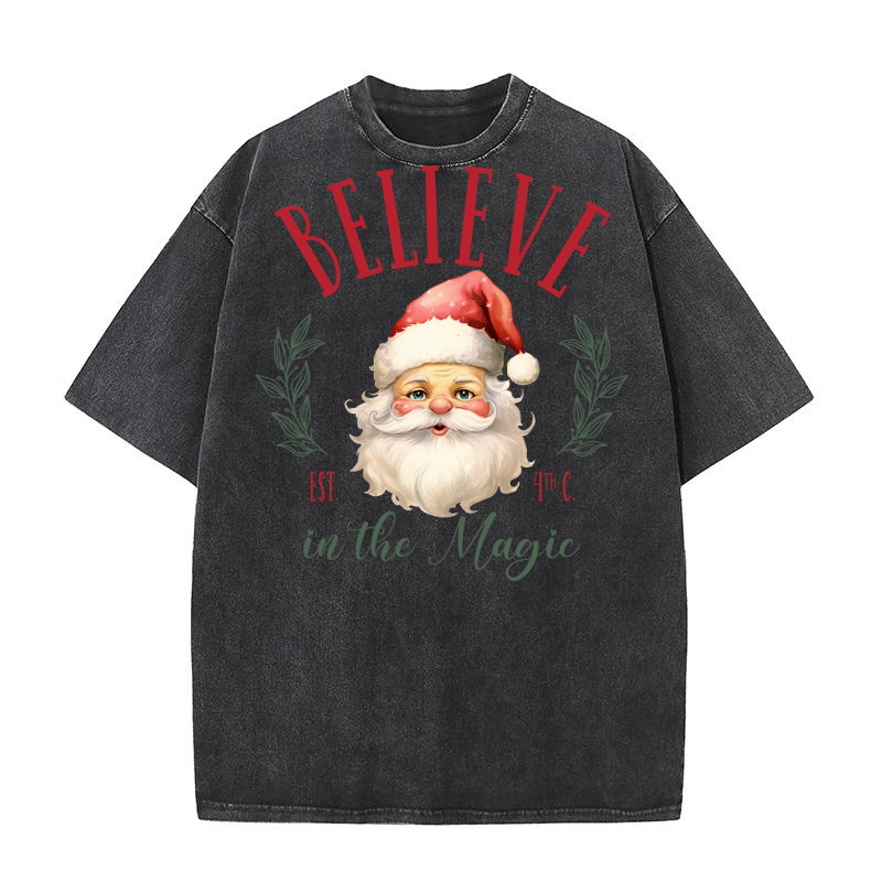 Christmas   Believe in the magic Washed T-Shirt