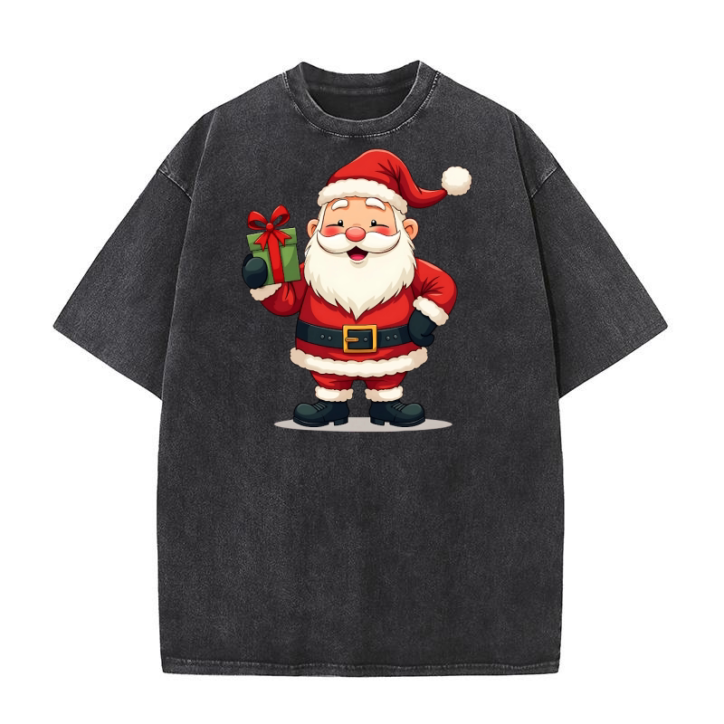 Christmas Santa Clipart 5 06 Washed T-Shirt