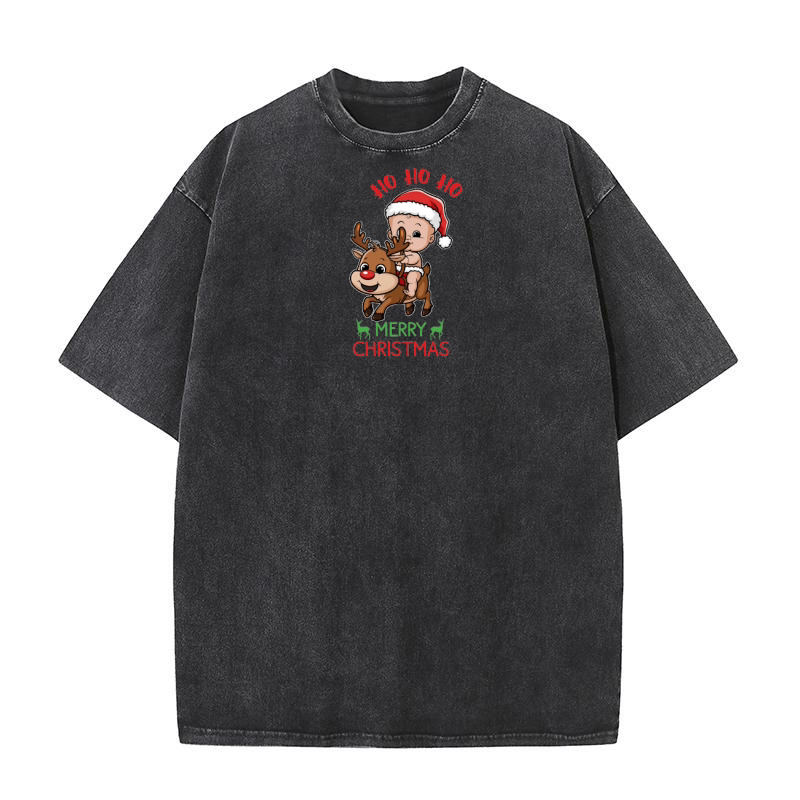 Ho ho ho merry christmas 6 Washed T-Shirt