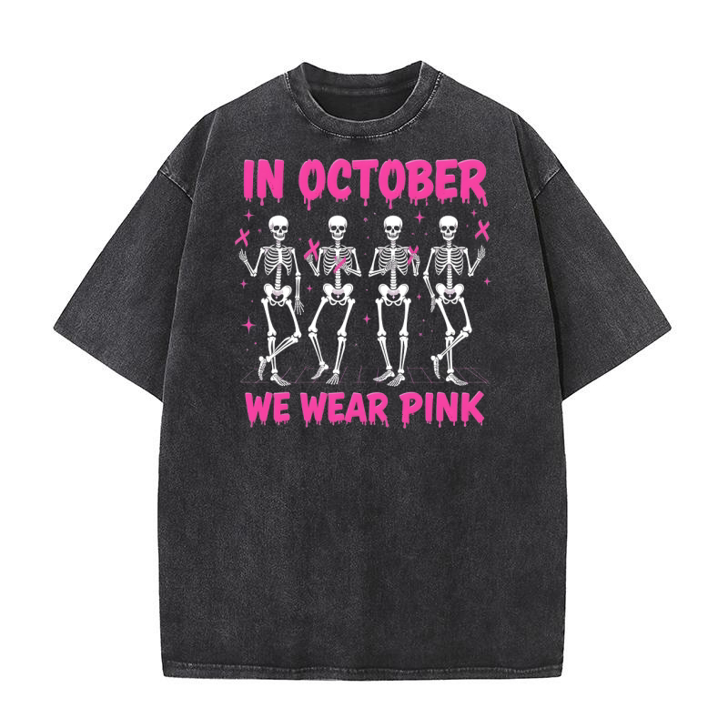 In October We Wear Pink 1 Washed T-Shirt