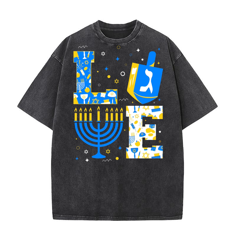 Love Hanukkah 3.01 Washed T-Shirt