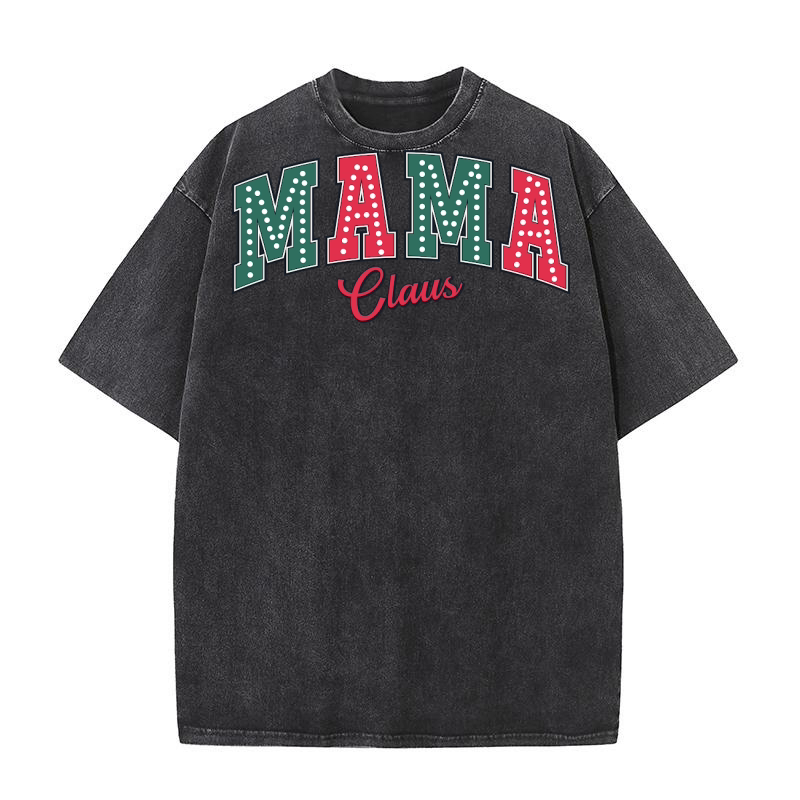 Mama Claus 02 Washed T-Shirt