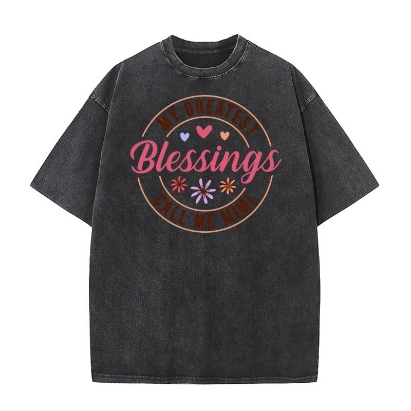 My Greatest Blessings Call Me Mimi Washed T-Shirt