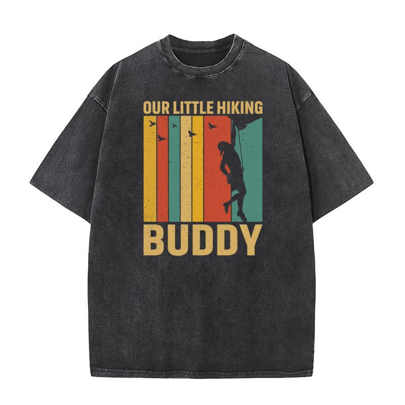 OUR LITTLE HIKING BUDDY Washed T-Shirt